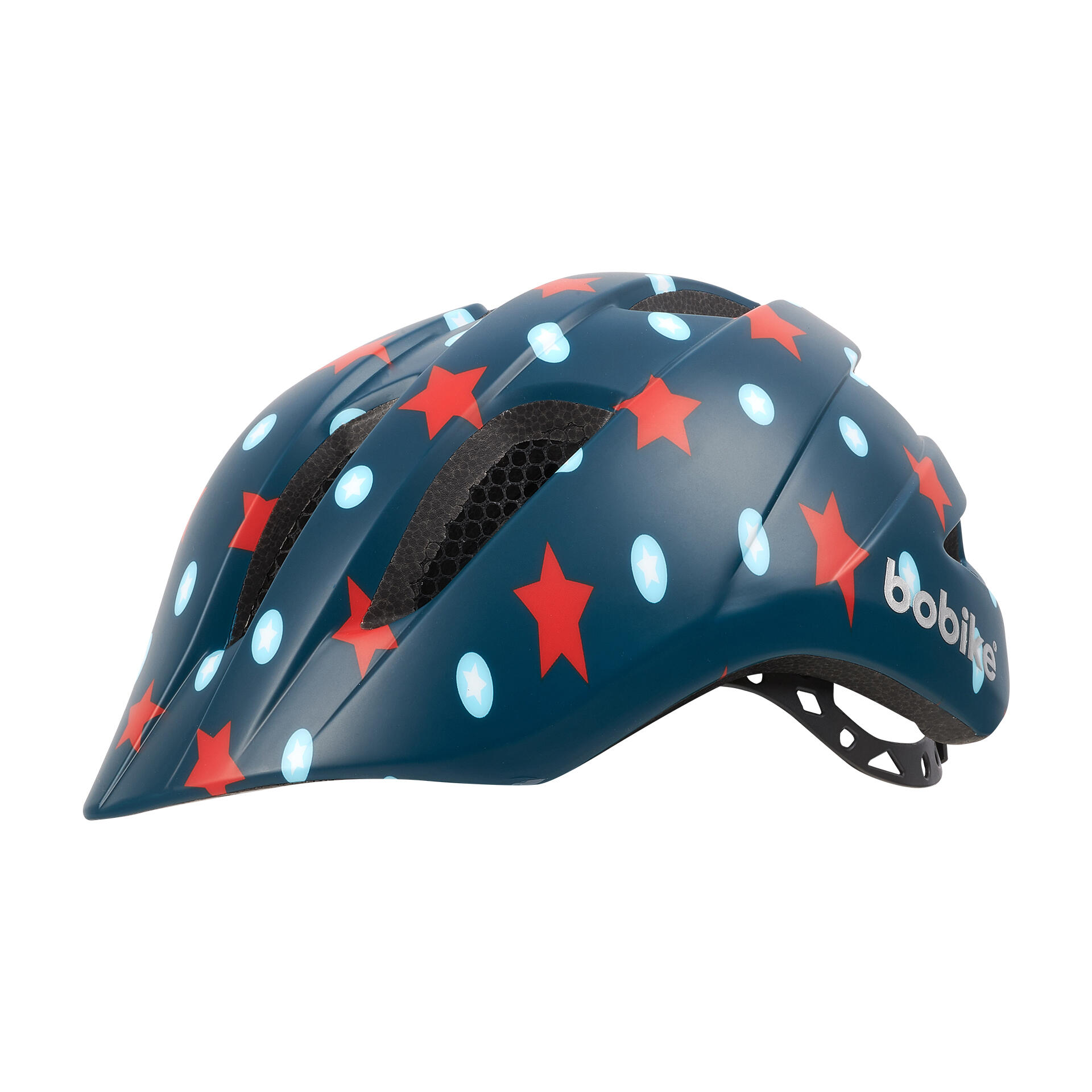 Capacete junior plus in-mold navy stars
