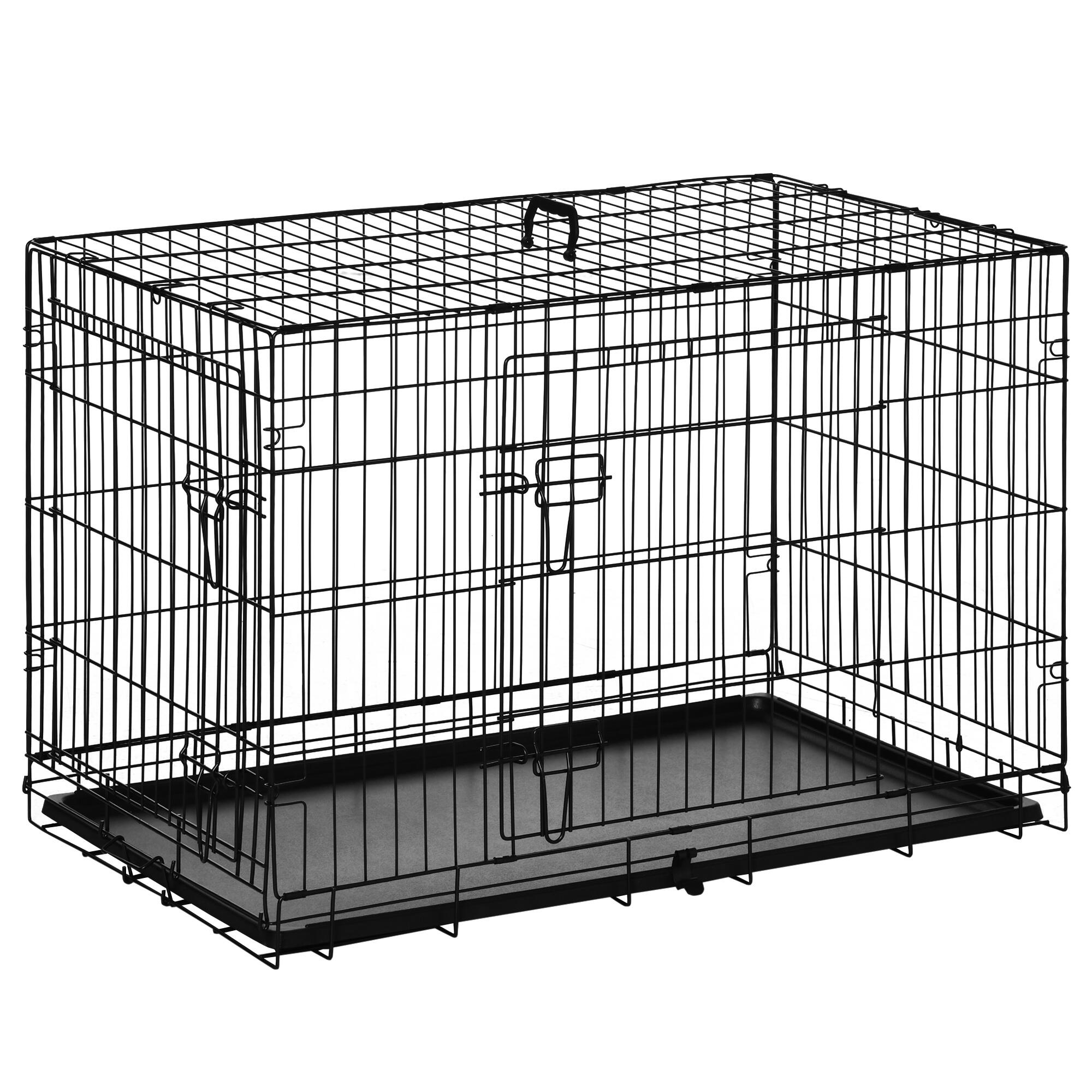 PAWHUT Jaula de Perro PawHut 92x57x62.5 cm Negro