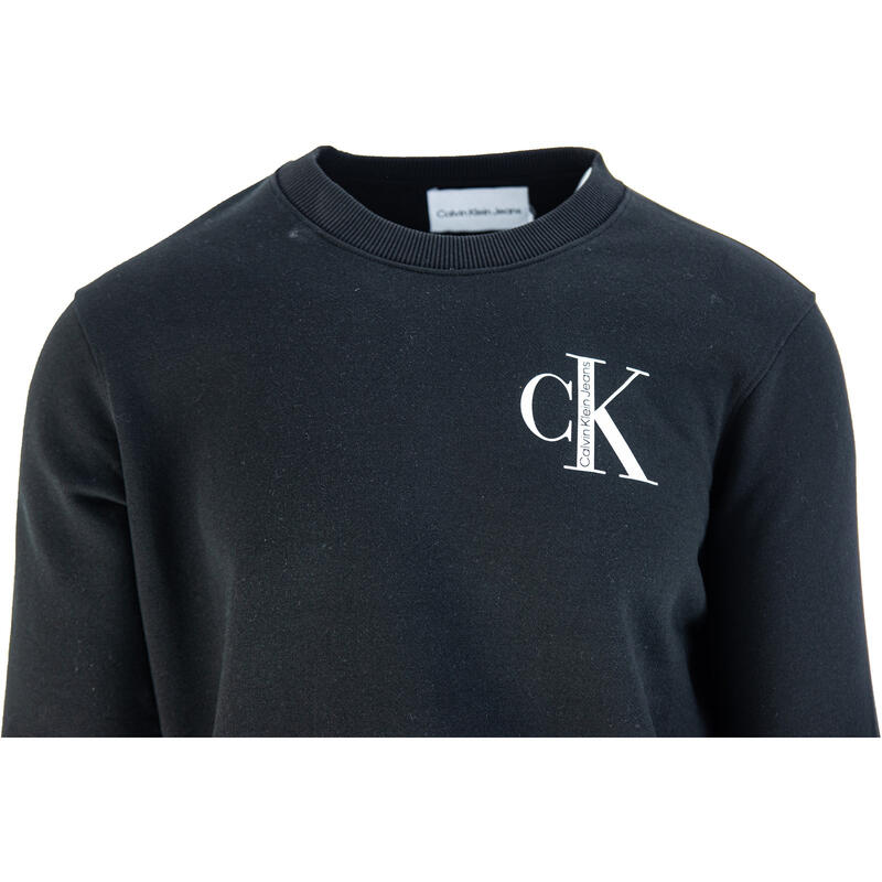 Sudadera Calvin Klein Institutional Crew Mujer, Color Negro