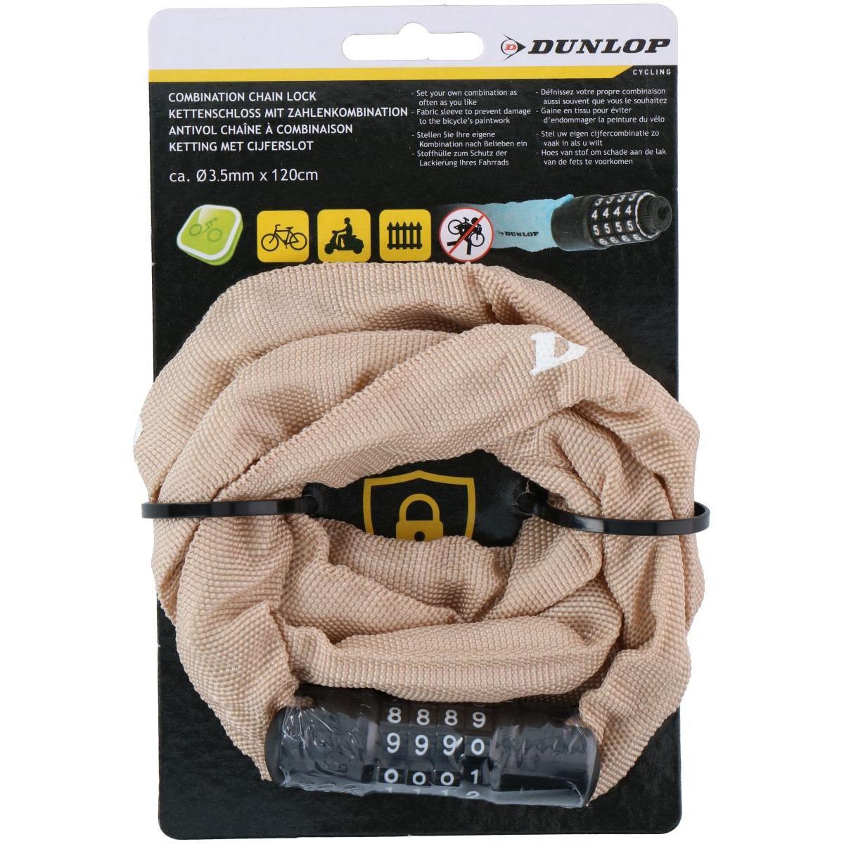 Zapięcie rowerowe Dunlop łańcuch na szyfr 120 cm 2/2