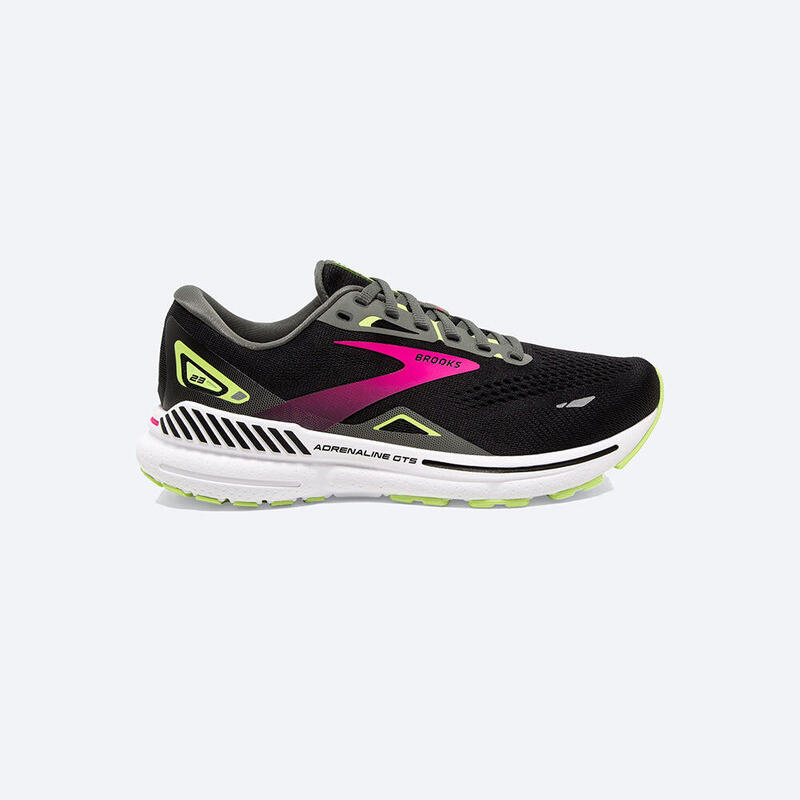 Adrenaline GTS 23 Adult Women Road Running Shoes - Black x Pink