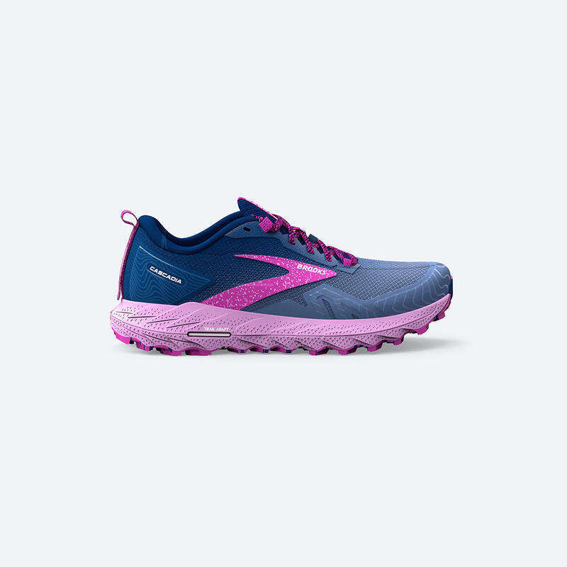 Cascadia 17 Adult Women Trail Running Shoes - Navy x Purple