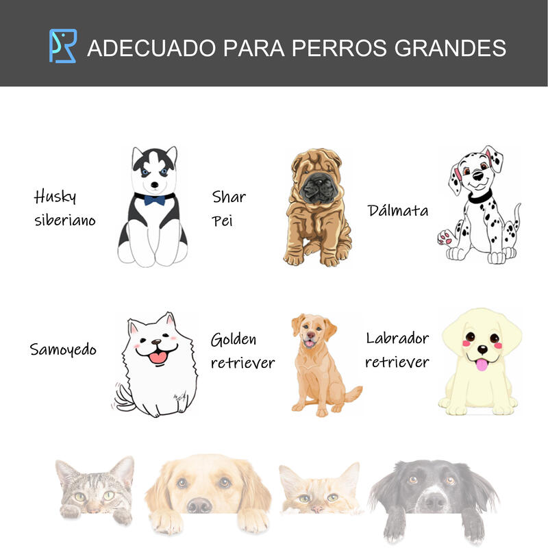 Jaula de Metal para Perros PawHut 109.5x71x78 cm Gris Oscuro