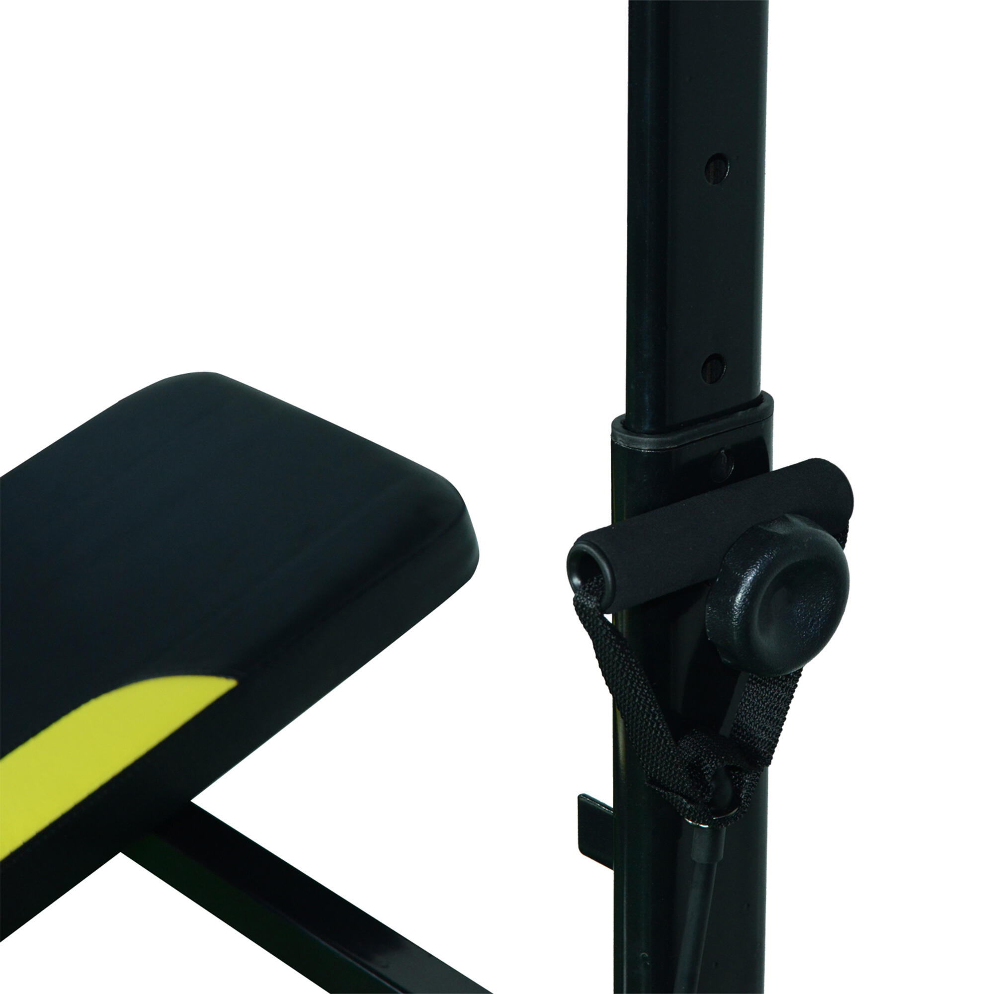 Banco de Pesas HOMCOM 175x110x202 cm Negro, Amarillo 4/8