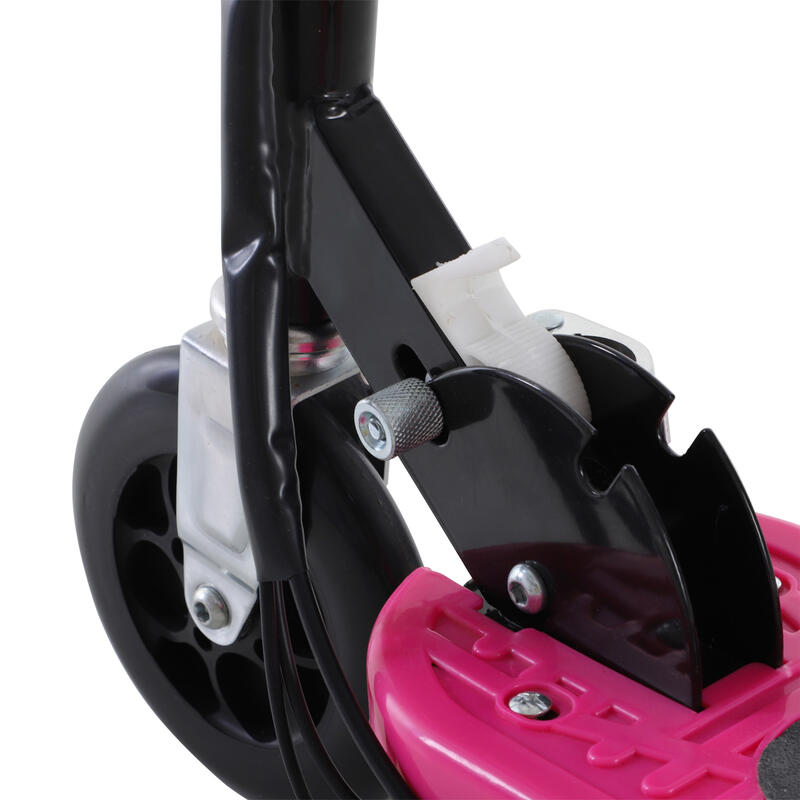 Patinete Eléctrico para Niños HOMCOM 78x37x99 cm Rosa