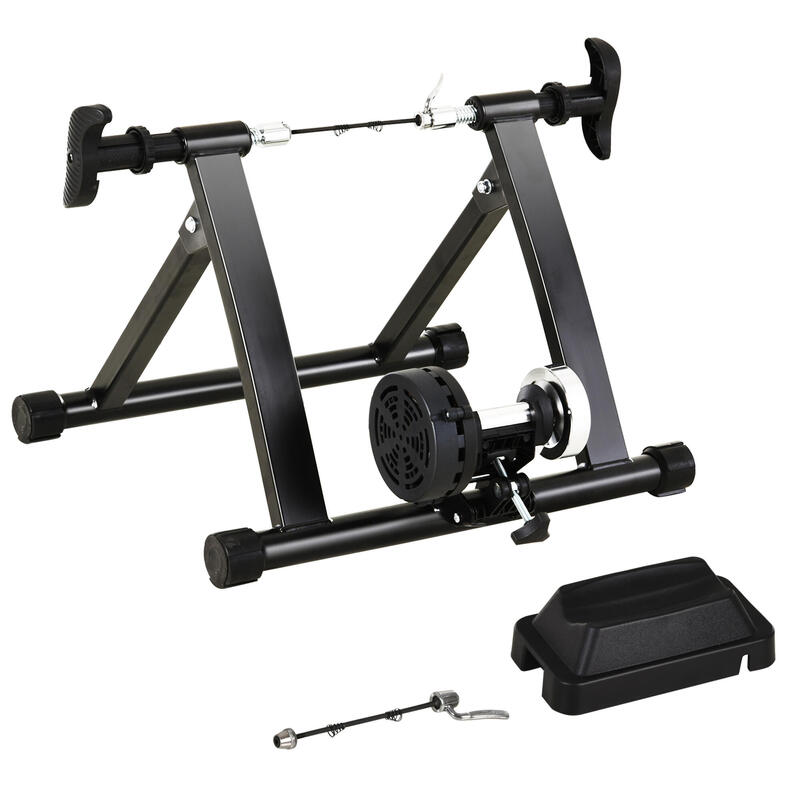 Rodillo Entrenamiento Bicicleta HOMCOM 54.5x47.2x39.1 cm Negro