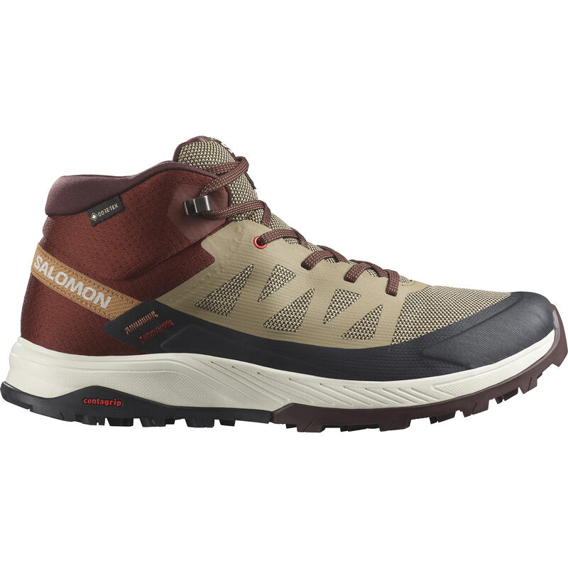 Botas Salomon Trekkings Outrise Mid Gtx, Bege, Homens