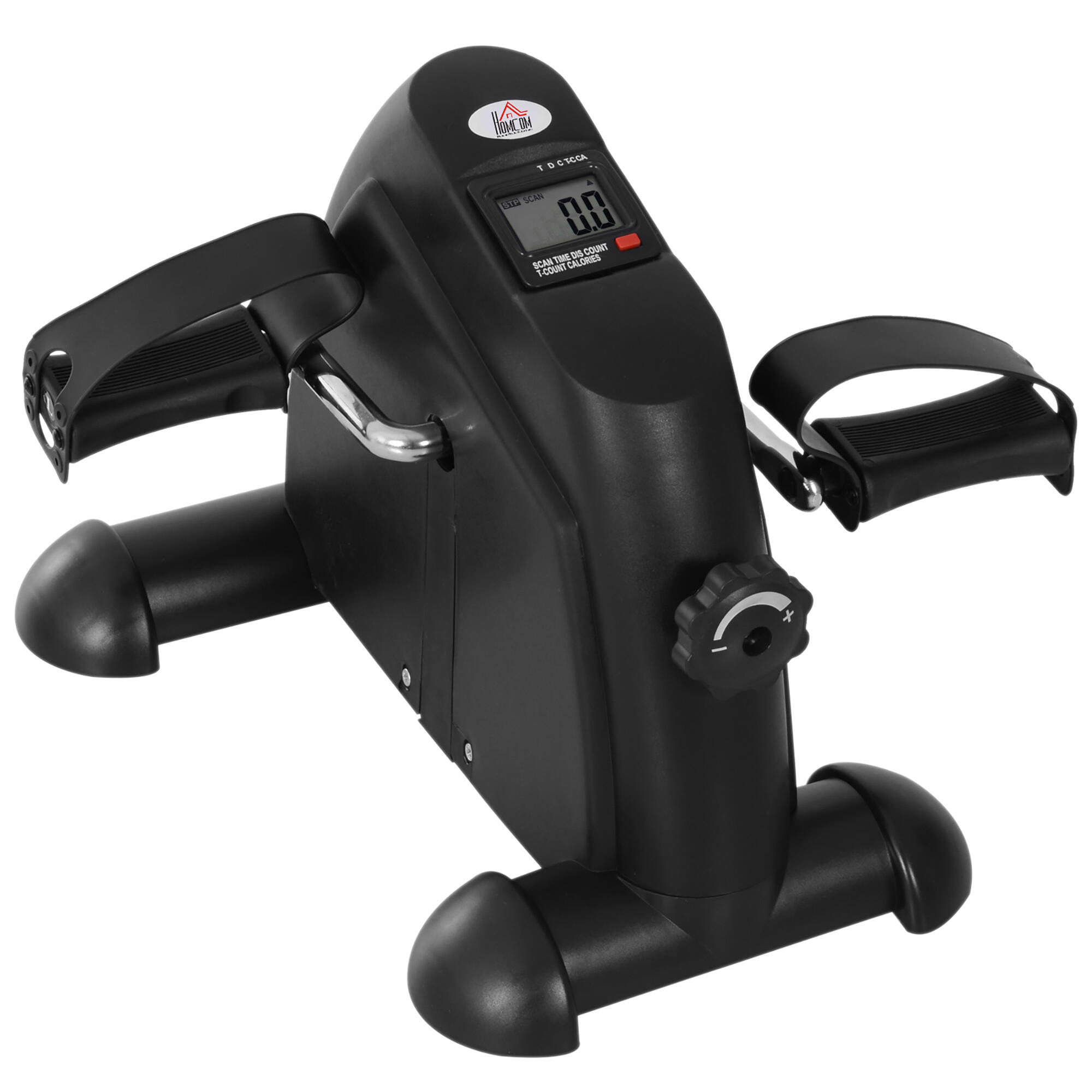 HOMCOM HOMCOM Mini Cyclette Portatile per Gambe e Braccia con LCD Nero