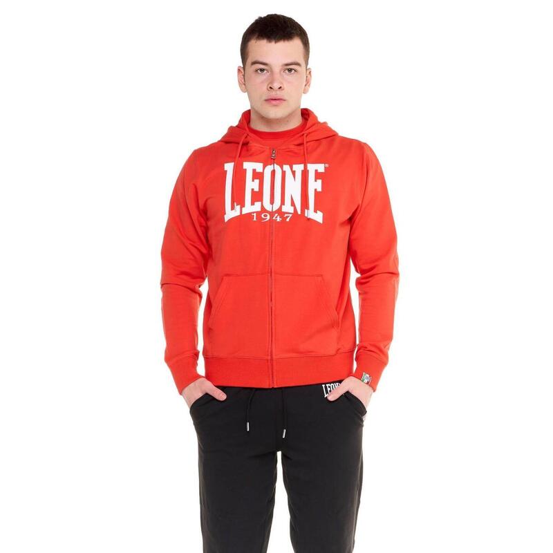 Felpa da uomo con cappuccio e zip Leone 1947 Apparel