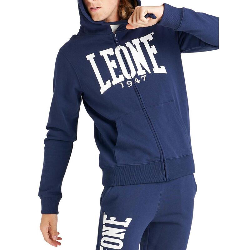 Felpa da uomo con cappuccio e zip Leone 1947 Apparel