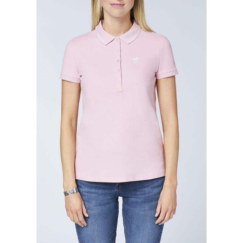 Poloshirt im Basic-Stil mit Label-Stickerei