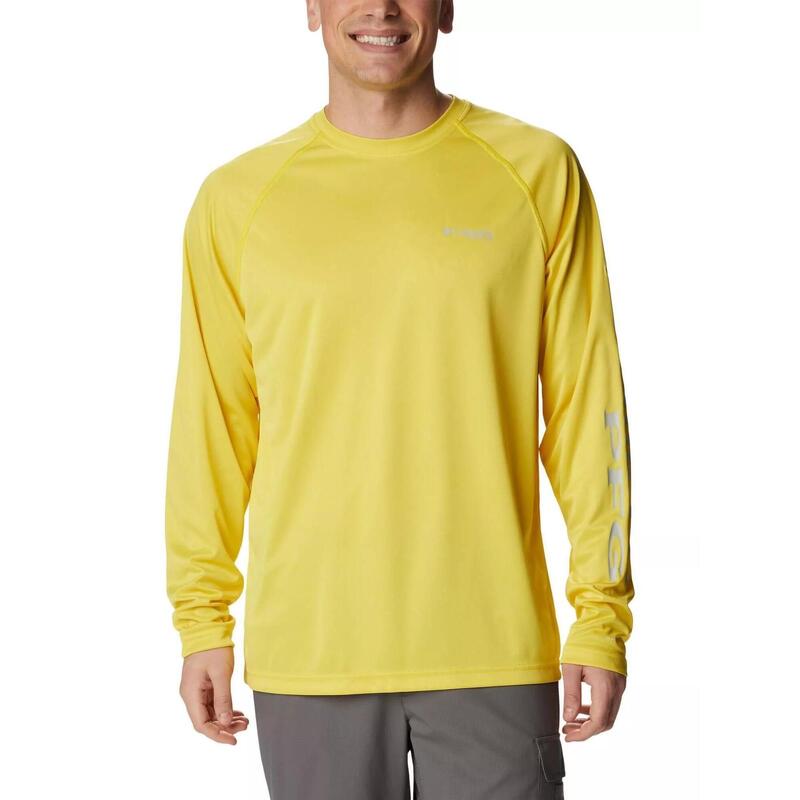 Koszulka sportowa z długim rękawem Terminal Tackle Heather LS Shirt - żółty