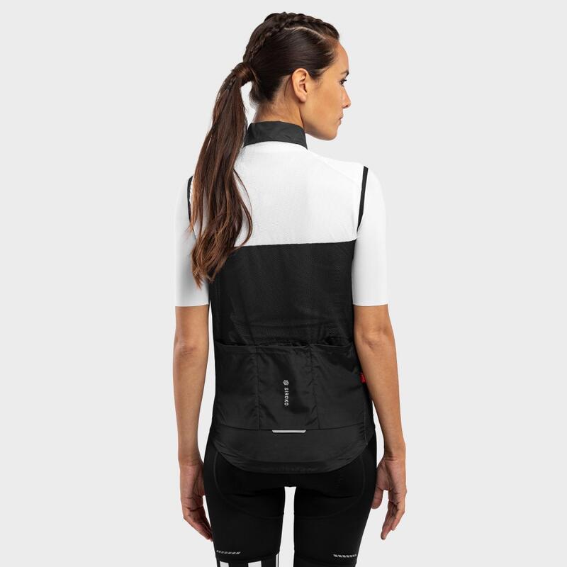 Gilet antivento da ciclismo da donna V1-W Copenhagen SIROKO Nero