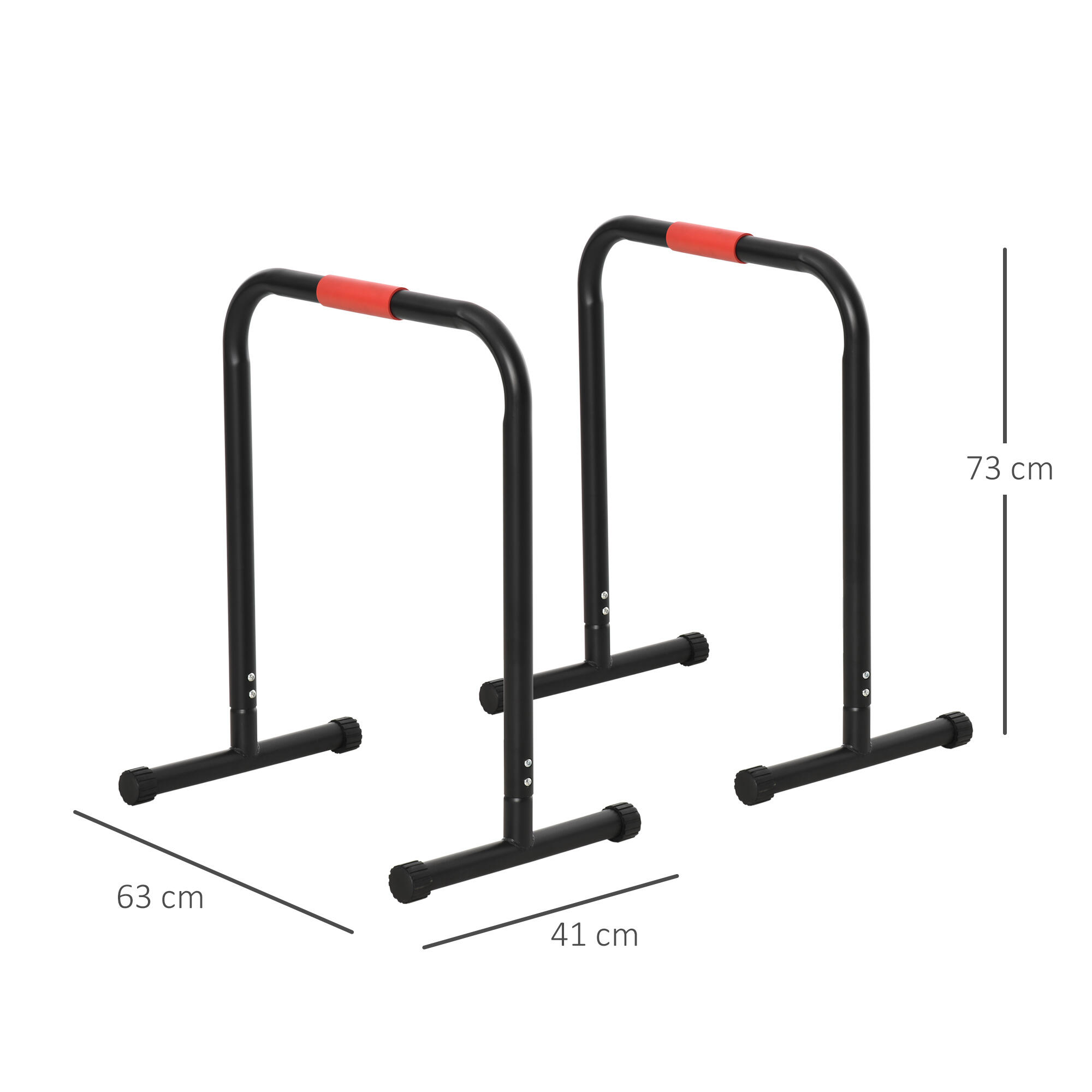 Barras Paralelas HOMCOM 63x41x73cm Negro 3/7