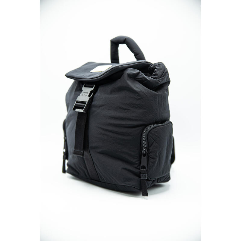 Mochila Tommy Hilfiger Badge Recycled Nylon, Preto, Mulheres