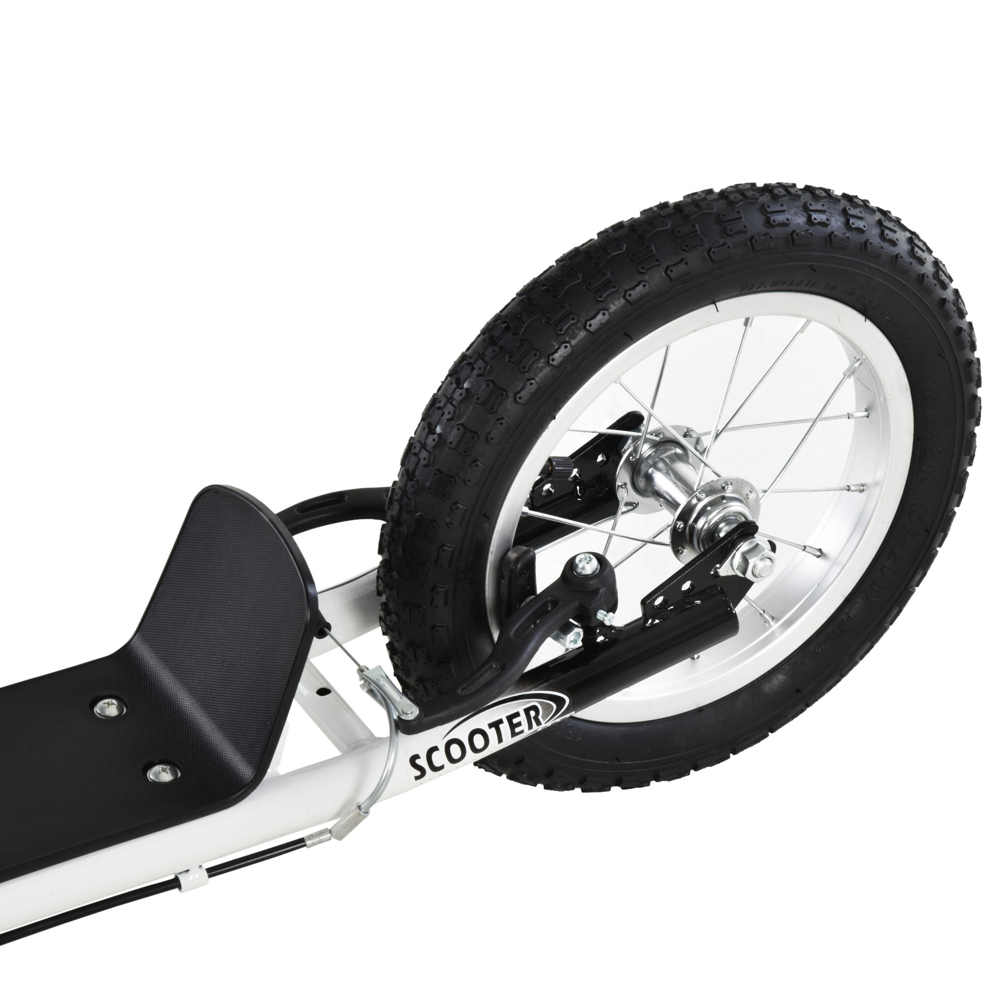 Trotinete 120cmx58cmx80-85cm branco HOMCOM 5/6