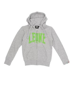 Basic sweatshirt met capuchon en ritssluiting