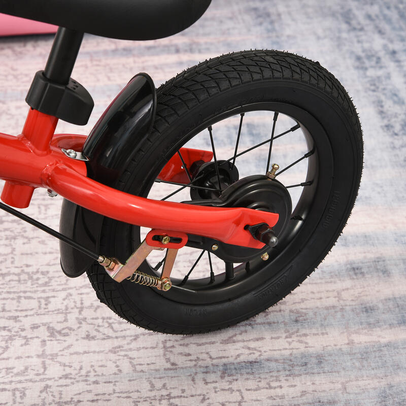Bicicleta de equilibrio Homcom rojo 86x43x60 cm metal plástico goma