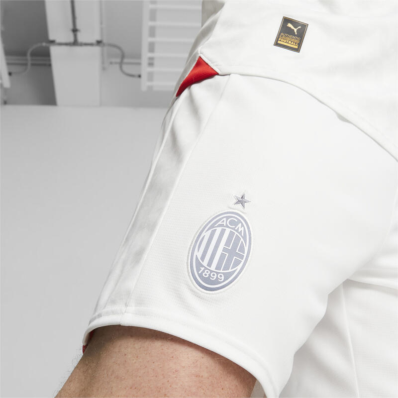 Shorts de fútbol AC Milan PUMA White Feather Gray