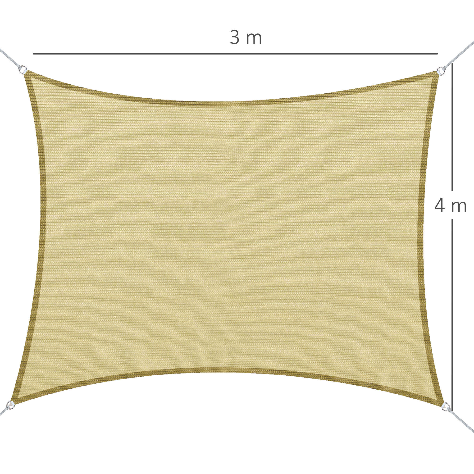 Toldo Vela Rectangular Outsunny 300x400 cm Arena 3/7
