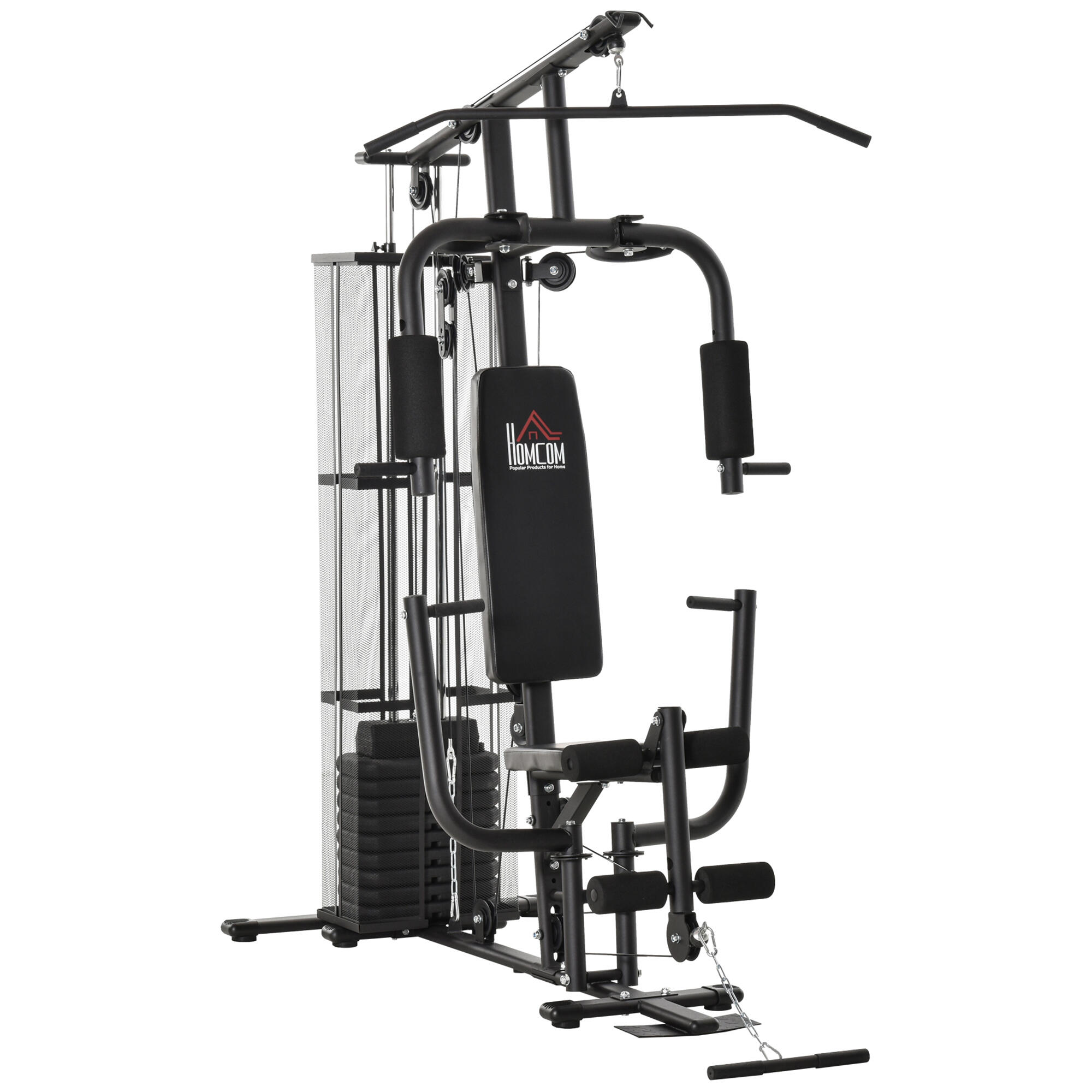 HOMCOM Multi Estação de Musculação HOMCOM 150x110x210 cm Preto