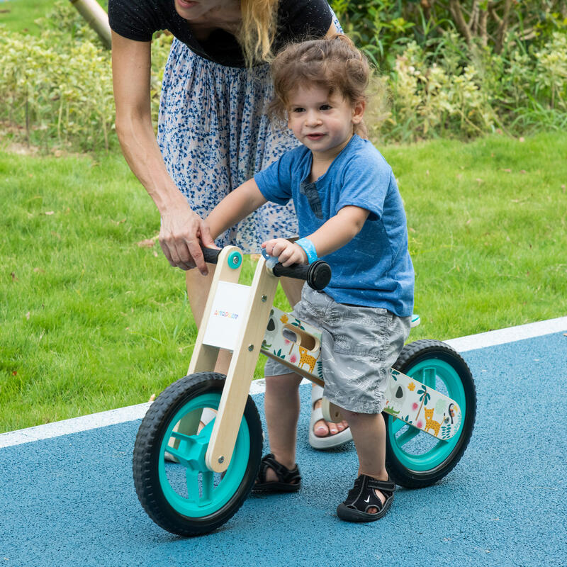 AIYAPLAY Bicicleta sin Pedales de Madera para +18m Bicicleta de