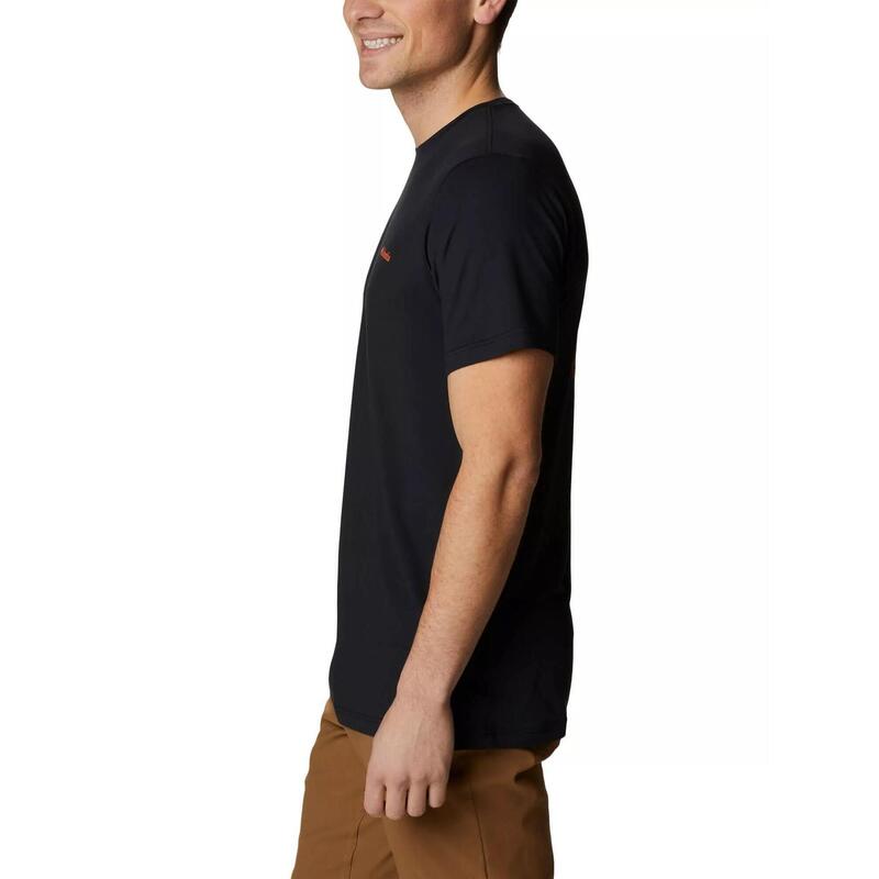 Tech Trail Graphic Tee férfi rövid ujjú sport póló - fekete