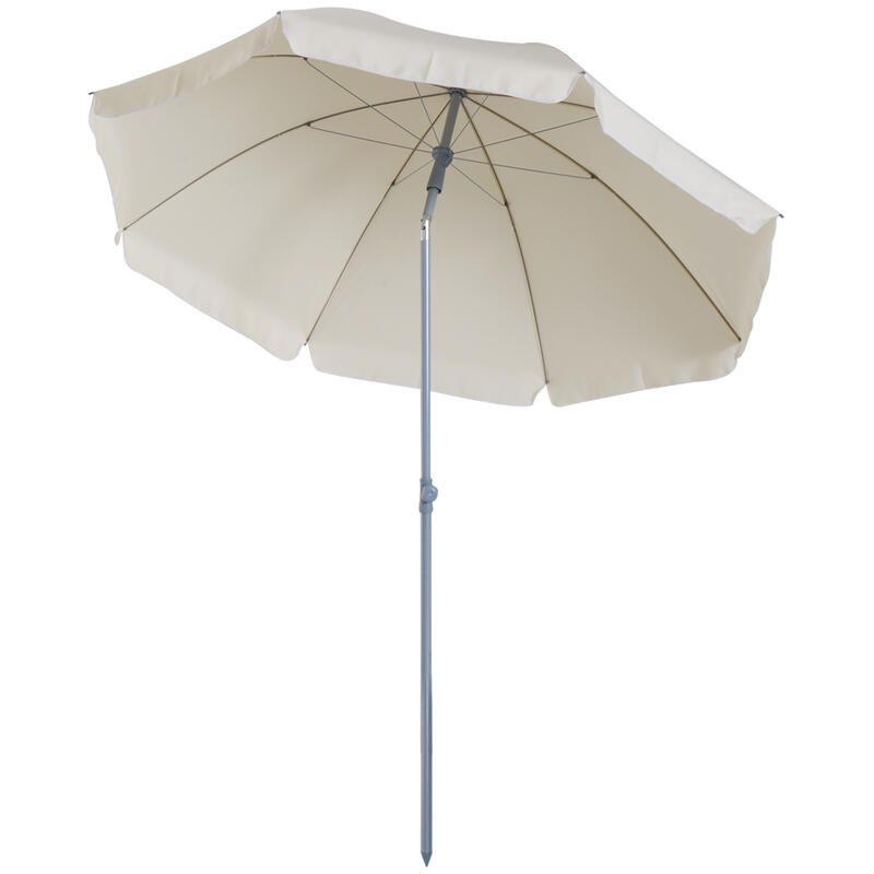 Sombrilla de Playa Outsunny 202x202x230 cm Beige