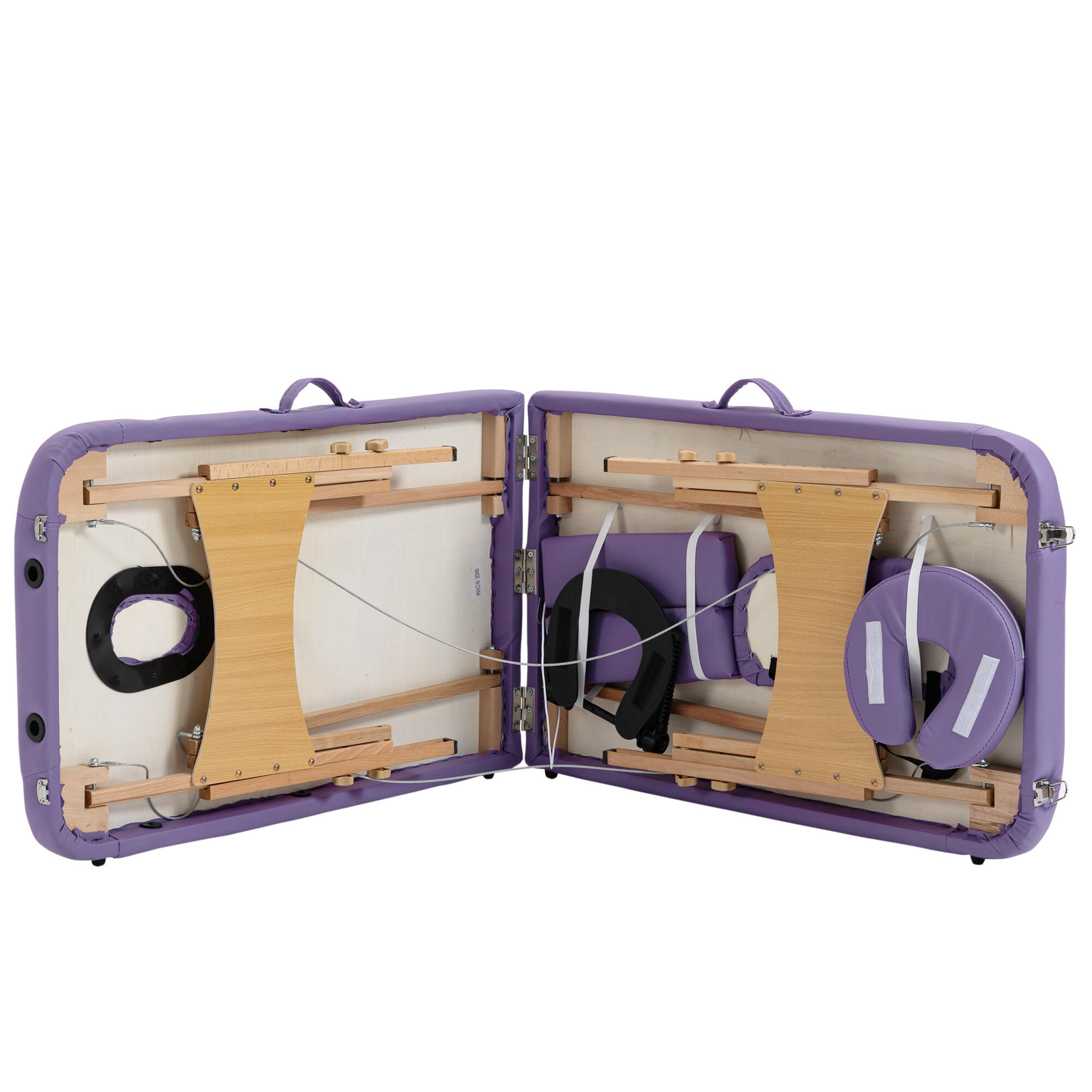 Marquesa de Massagem Dobrável homcom 182x60x61-88 cm Roxo 4/6