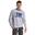 Sweatshirt homem bÃ¡sico com gola redonda e logotipo grande