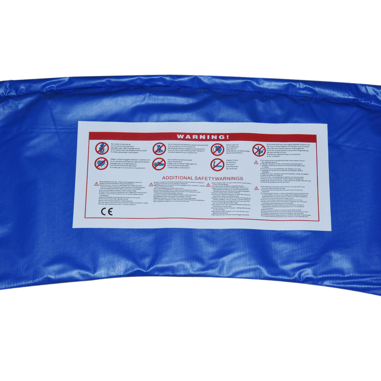 Cojín Borde para Cama Elástica HOMCOM 305x305x1.5 cm Azul 4/7