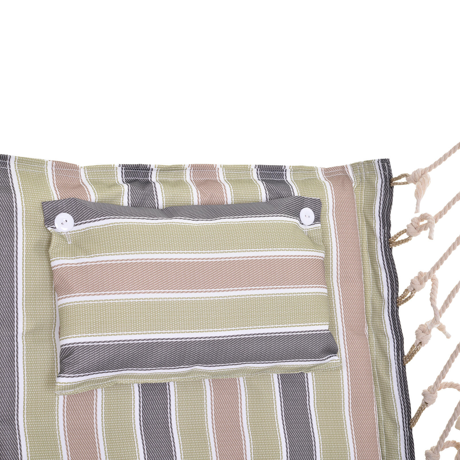Silla Colgante Outsunny 100x106 cm Rayas Multicolor 6/7