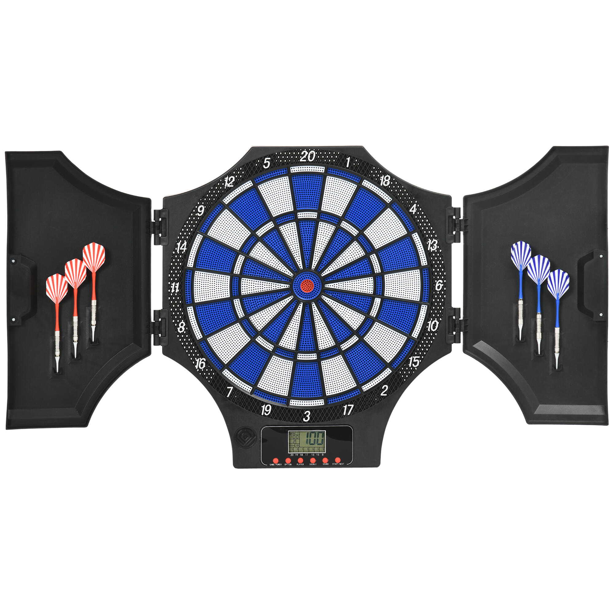 SPORTNOW Bersaglio Freccette Elettronico con 6 Freccette e Pareti Laterali 1/7