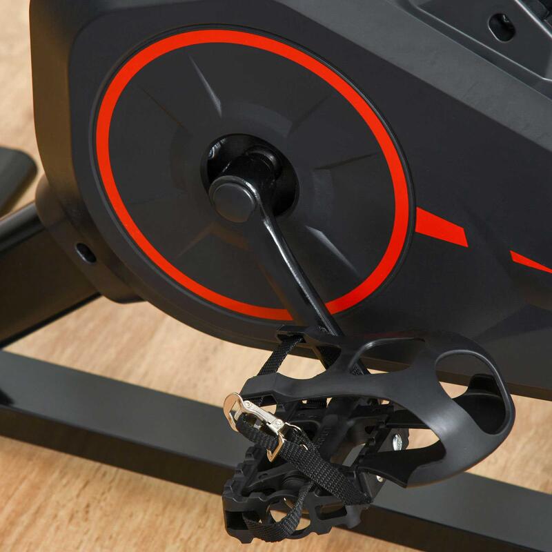 Bicicletă de fitness HOMCOM cu afișaj LCD, senzor de ritm cardiac