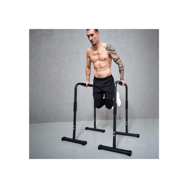 Dip Bars Deluxe - Push up stand bar - Parallettes - Zwart