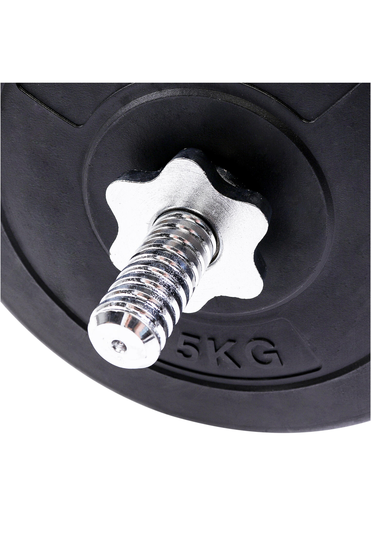 KIT HALTÈRE CURL 30KG + DISQUES PLASTIQUE GN002 | MUSCULATION | 25MM 7/7