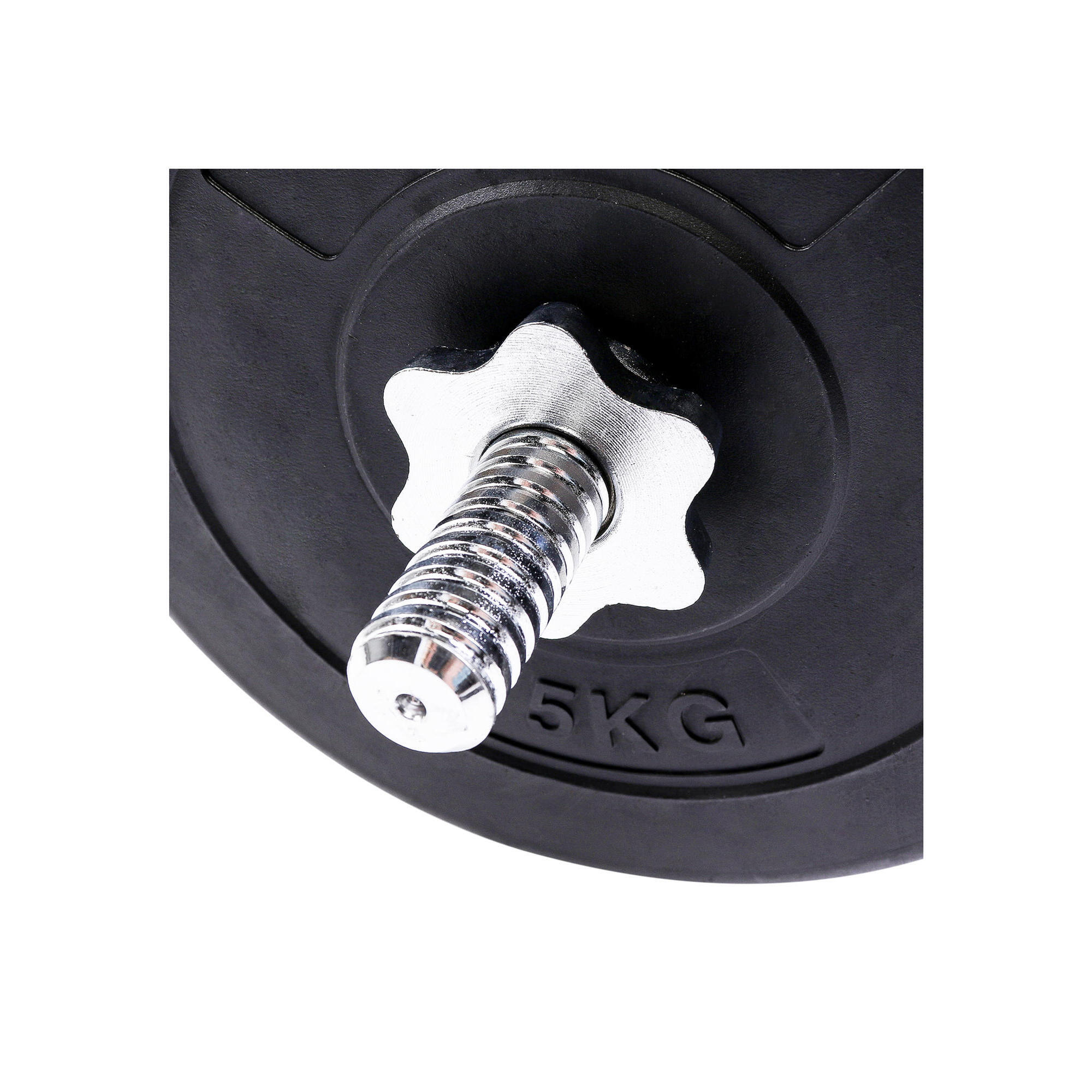 Set Disques Poids 30kg GYRONETICS - 2x5kg + 2x10kg, Diamètre Trou 25mm, Pour Haltères