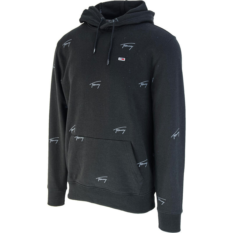 Pulóver Tommy Hilfiger Critter Hoodie, Fekete, Férfiak