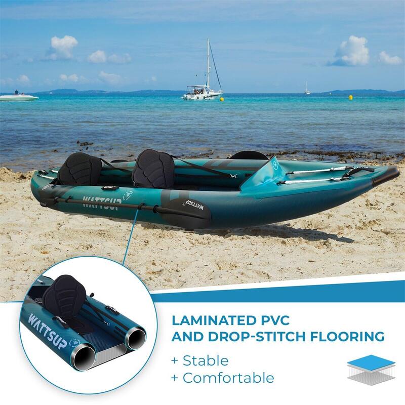 Kayak gonfiabile per 2 persone - Wattsup COD - compresi numerosi accessori