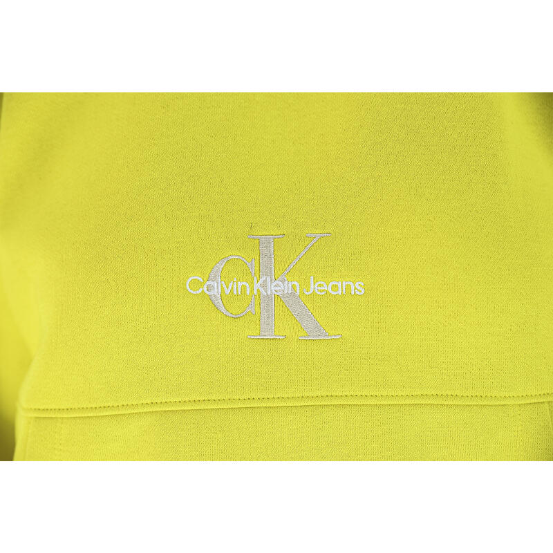 Sudadera Calvin Klein Monologo Hoodie, Amarillo, Mujer