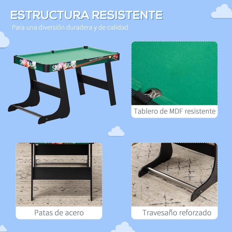 Mesa de Jogos 6 em 1 118x104x71 cm Multicor HOMCOM