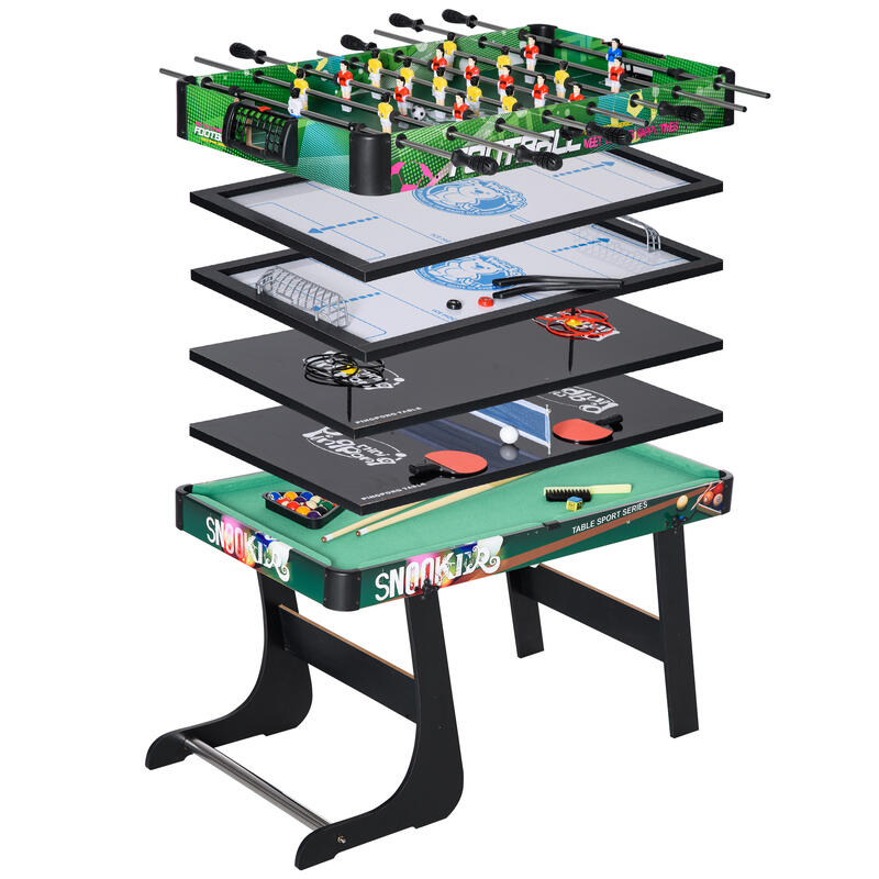 Mesa de Jogos 6 em 1 118x104x71 cm Multicor HOMCOM