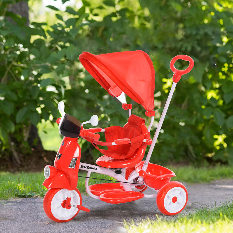 Triciclo para Niños HOMCOM 42 x 28 x 36.5 cm Rojo