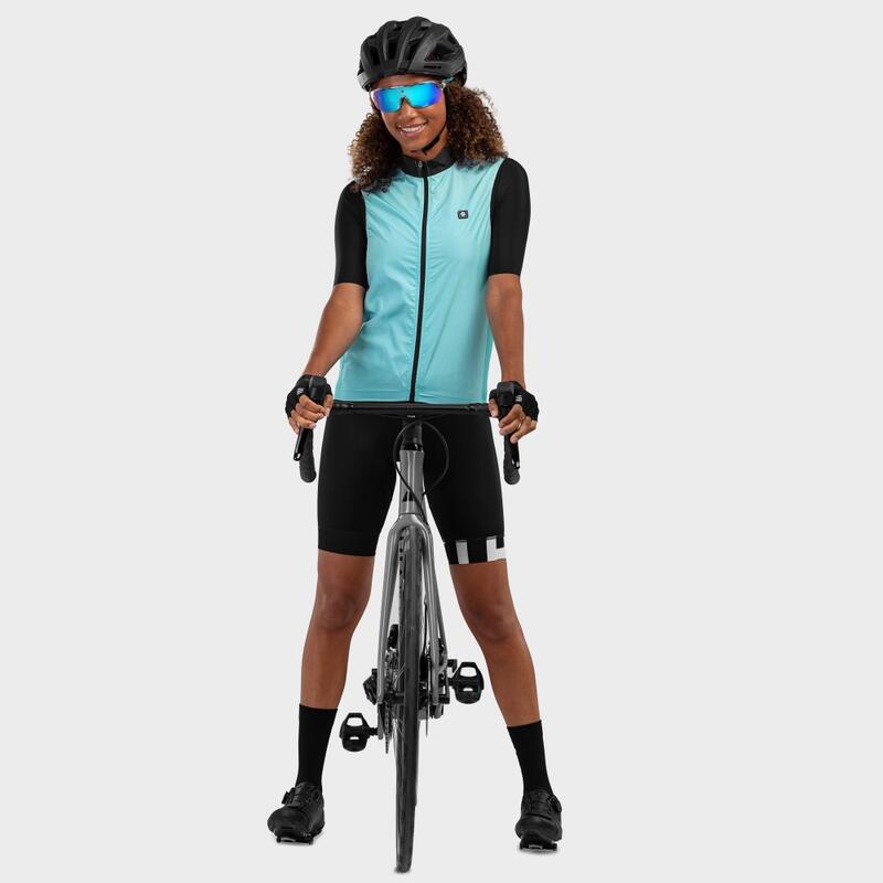 Colete corta-vento de ciclismo para mulher V1-W Frost SIROKO Ciano