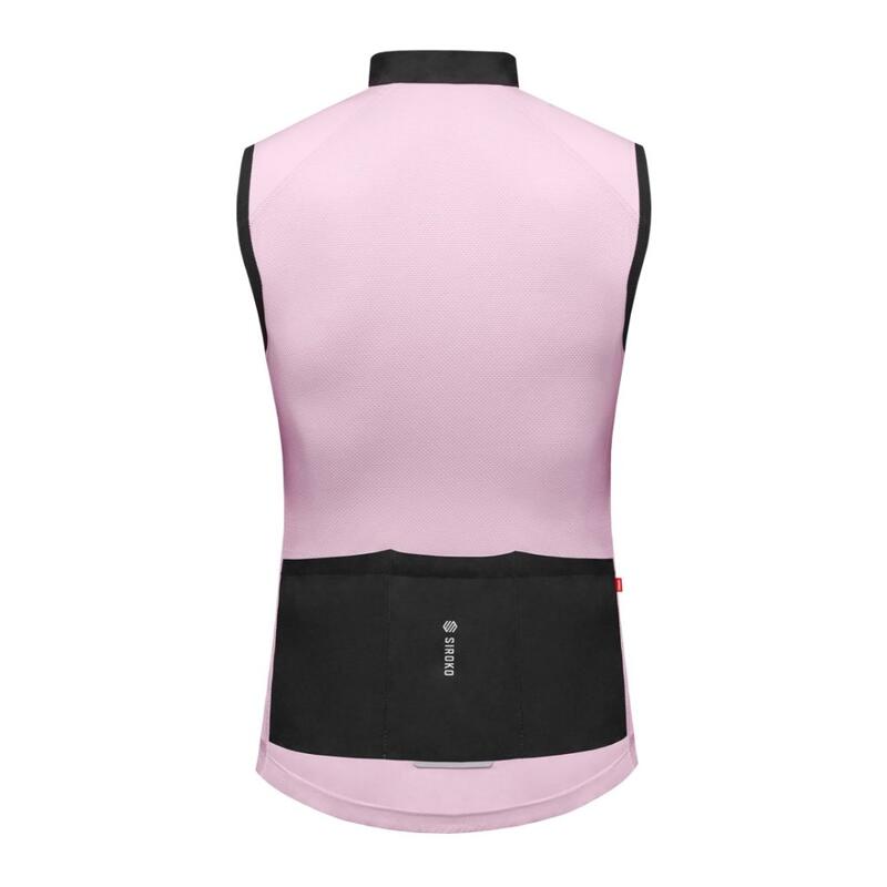 Gilet antivento da ciclismo da donna V1-W Blizzard SIROKO Rosa Bubblegum