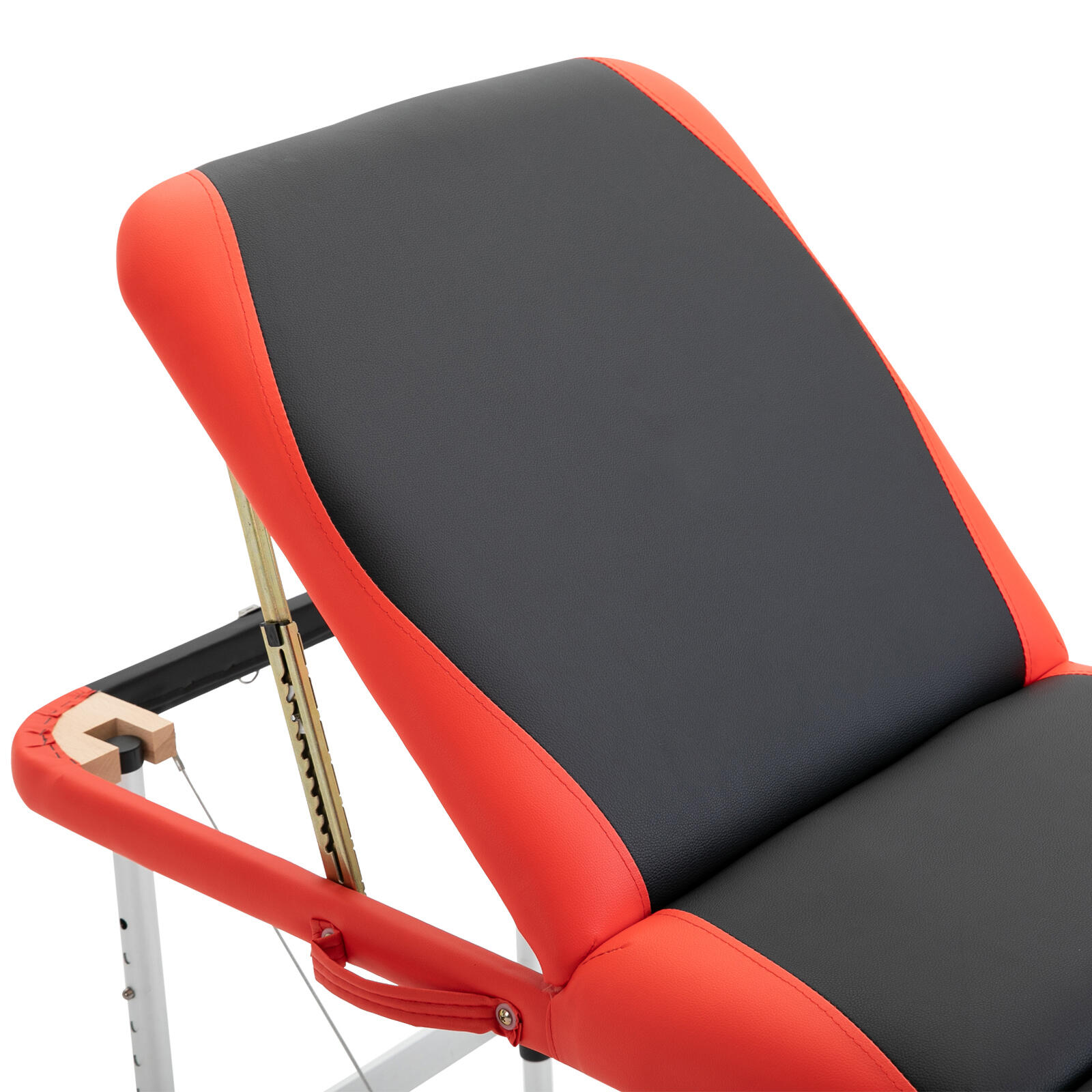 Marquesa de Massagem Dobrável e Portátil homcom 215x60x61-84cm Preto e Vermelho 5/7