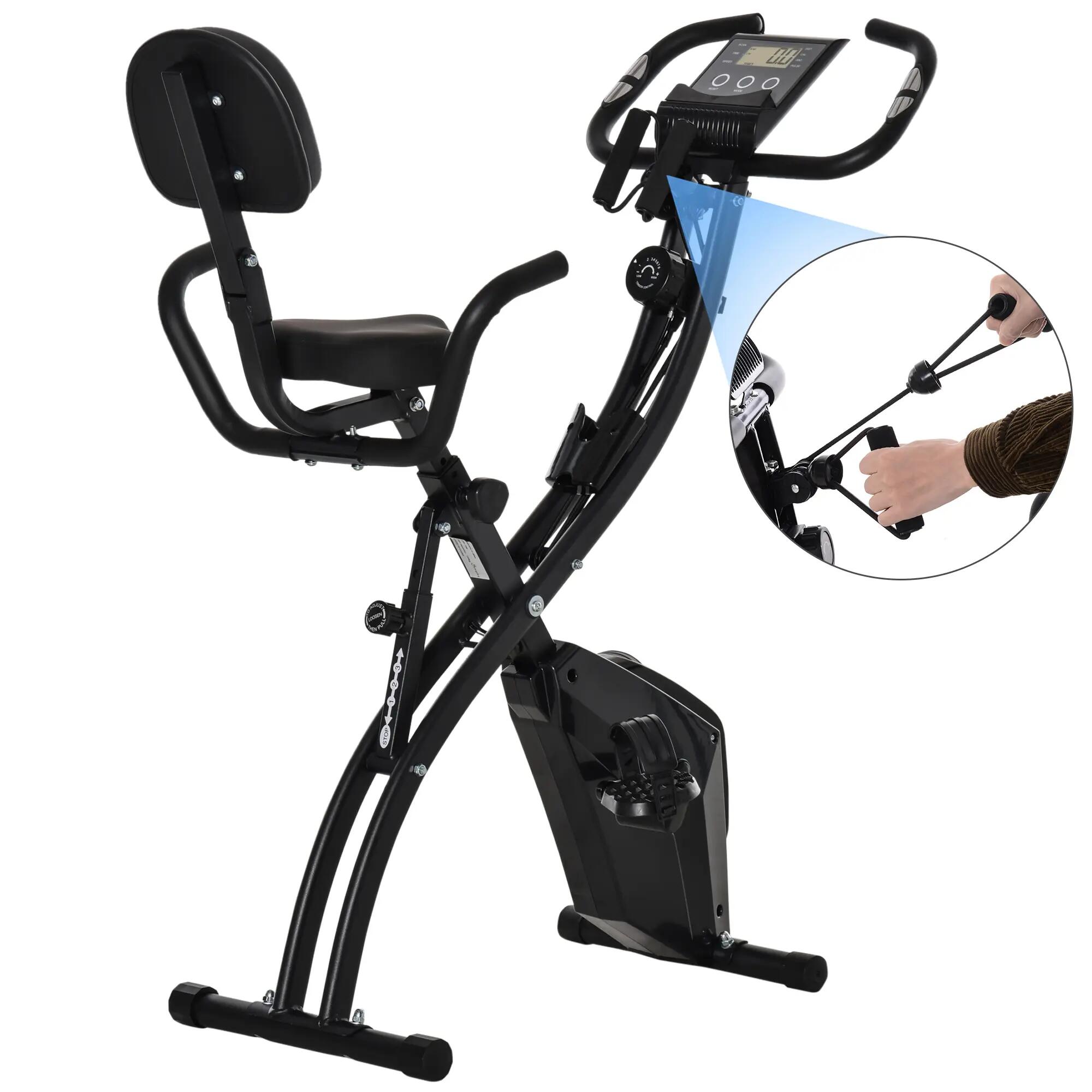 Vélo d'appartement pliable avec réglage en hauteur, résistance magnétique 2/9