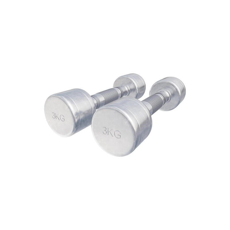 Set de 2 Gantere cromate cu greutate fixa Komplettset inkl. Hantelständer