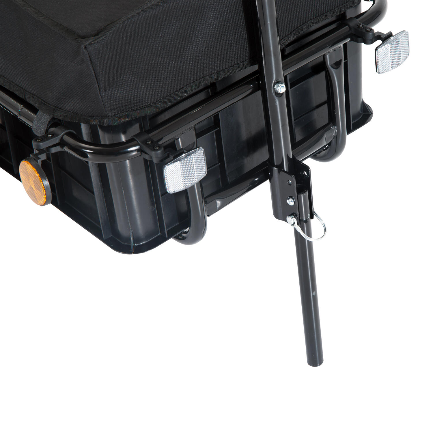 Remolque de Bicicleta HOMCOM 144x59x80 cm negro 4/7