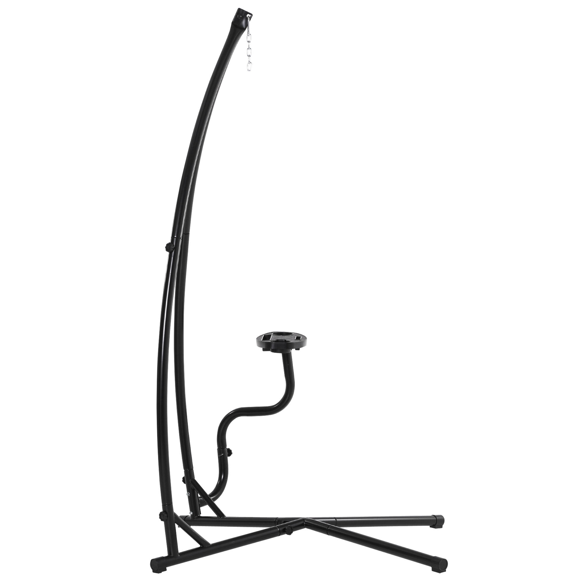 Soporte para Silla Colgante Outsunny 109x109x210 cm Negro 4/7